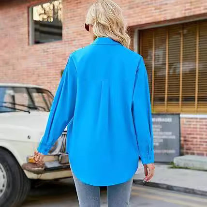 Damen Hemdbluse im lässigen Schnitt mit langen Ärmeln und modernen Details WW