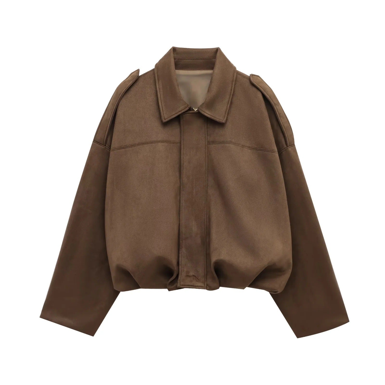 Damen lässige Bomberjacke mit drei-dimensionalem Effekt und hohem Kragen WW