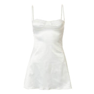 Damen Satin Nachthemd mit Spitzenverzierungen WW