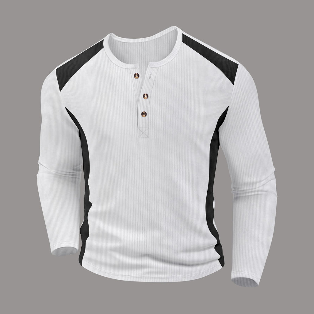 Herren Longsleeve-Shirt mit Knopfleiste und sportlichen Akzenten WW