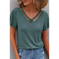 Damen T-Shirt mit modernem Schnitt und modischen Schnittdetails WW