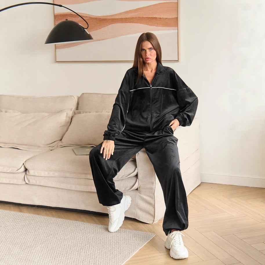 Damen Sportliche Fleece-Jacke mit hohem Kragen WW