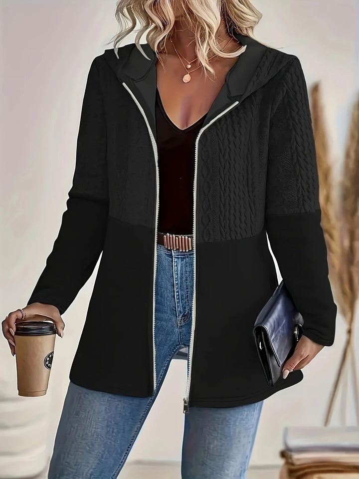 W&W Mode | Damen Kapuzen Sweatshirt mit Reißverschluss