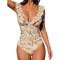 Damen Badeanzug mit Rüsche WW