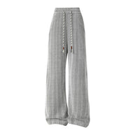 Damen weite Haremshose mit elastischem Bund und trendy Zickzackmuster WW