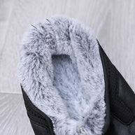 Damen Bequeme Winter-Slipper aus Lederimitat mit warmem Innenfutter WW
