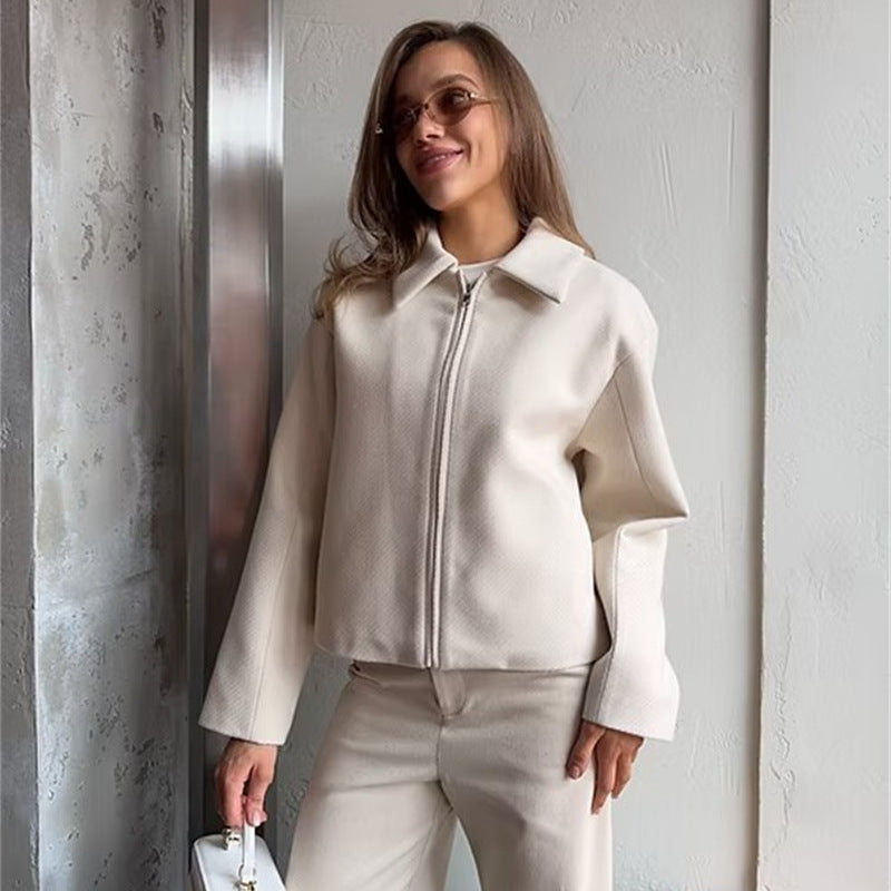 Damen sportliche und stylische Jacke mit Reißverschluss WW