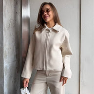 Damen sportliche und stylische Jacke mit Reißverschluss WW