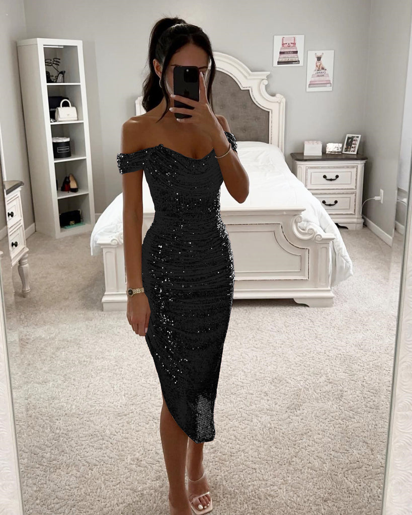 Damen Glamouröses Abendkleid mit Raffungen WW
