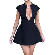 WW | Sexy Einfarbiges Minikleid