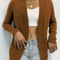 Damen Strickjacke mit strukturiertem Design und praktischen Taschen WW