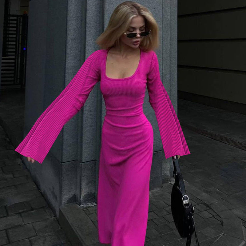 Damen Maxikleid mit modischen Flügeldetails WW