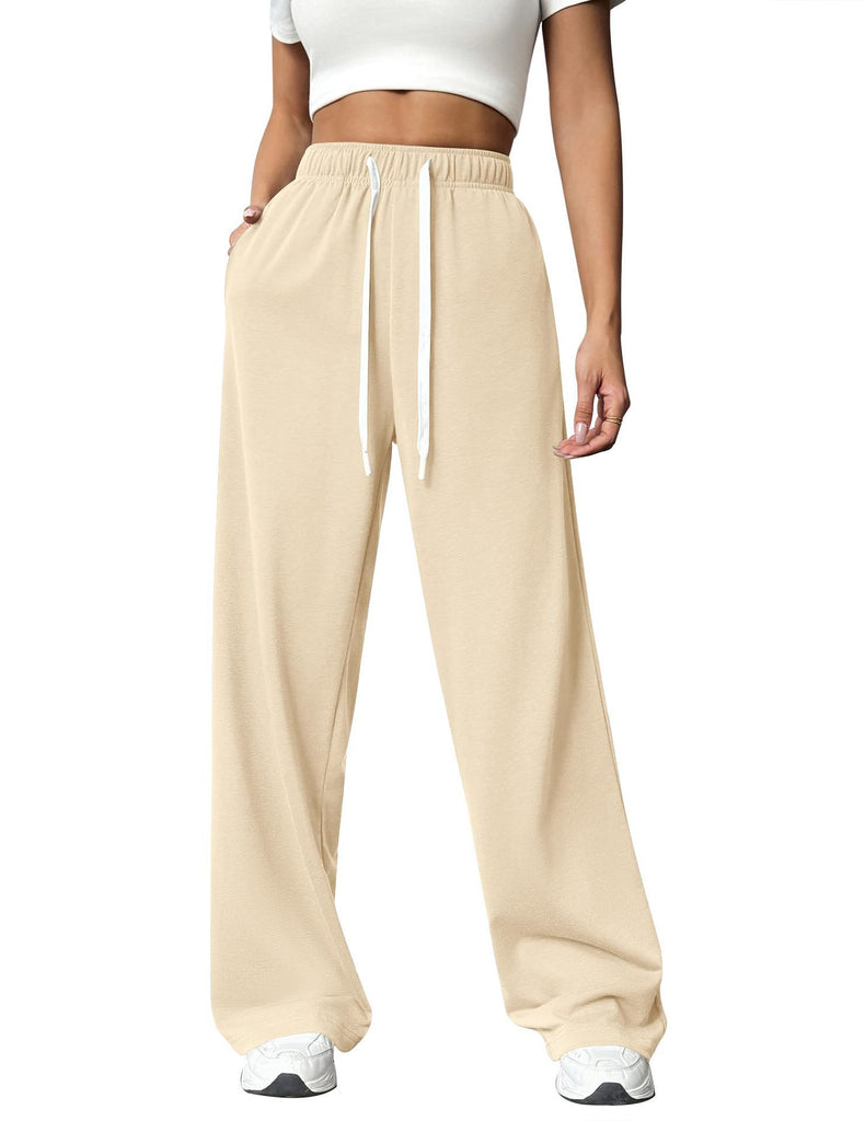 Damen weite Freizeithose mit elastischem Bund und praktischen Taschen WW