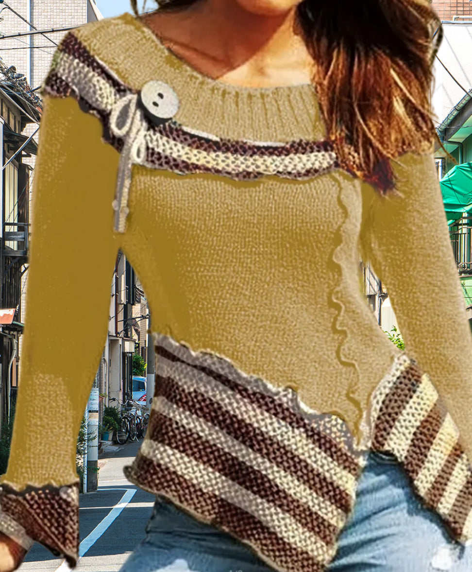 Damen Strickpullover mit kunstvollem Design und eleganten Details WW
