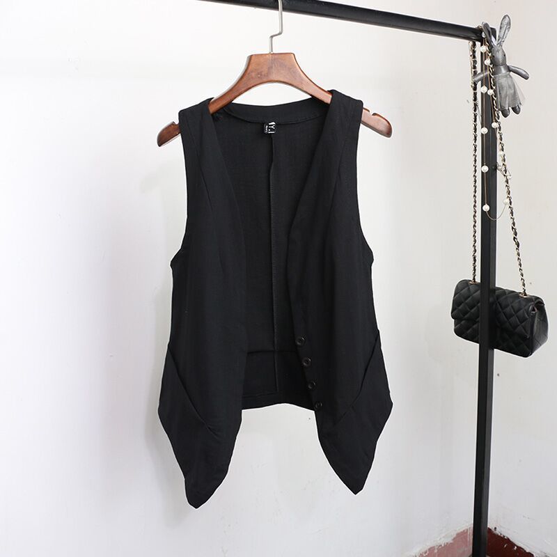 Damen Stilvolle Leinen Weste WW