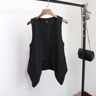 Damen Stilvolle Leinen Weste WW