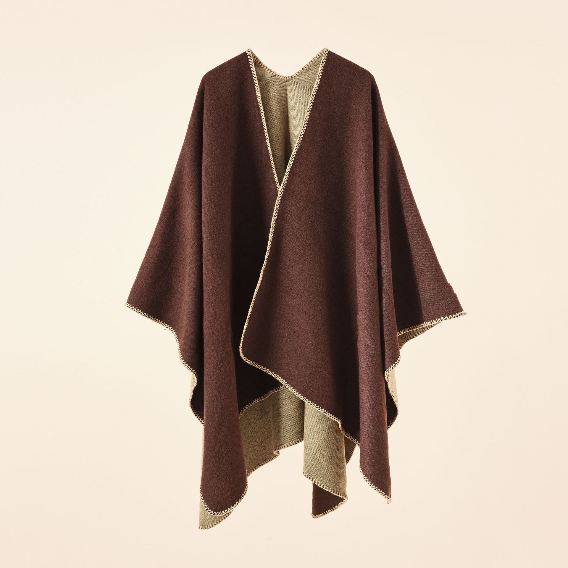 Damen Strickponcho mit asymmetrischem Schnitt und hoher Warmhaltefunktion WW