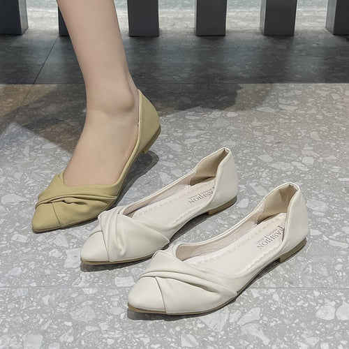 Damen Ballerinas mit eleganter Knoten-Details und rutschfester Sohle W&W