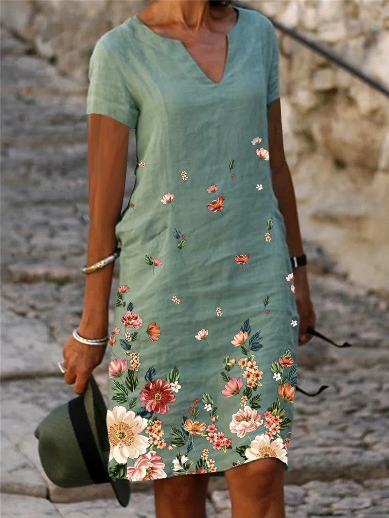WW | Schickes Country Style Mini Kleid mit Blumen