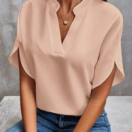 WW V-Ausschnitt Damen Kurzarm-Shirt