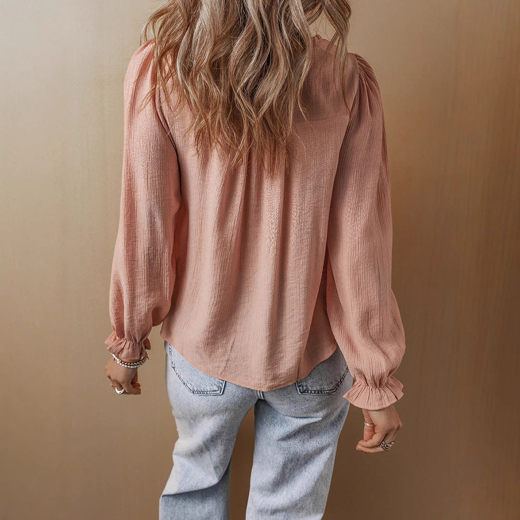 Damen Bluse mit kunstvoller Stickerei und lässigem Schnitt WW