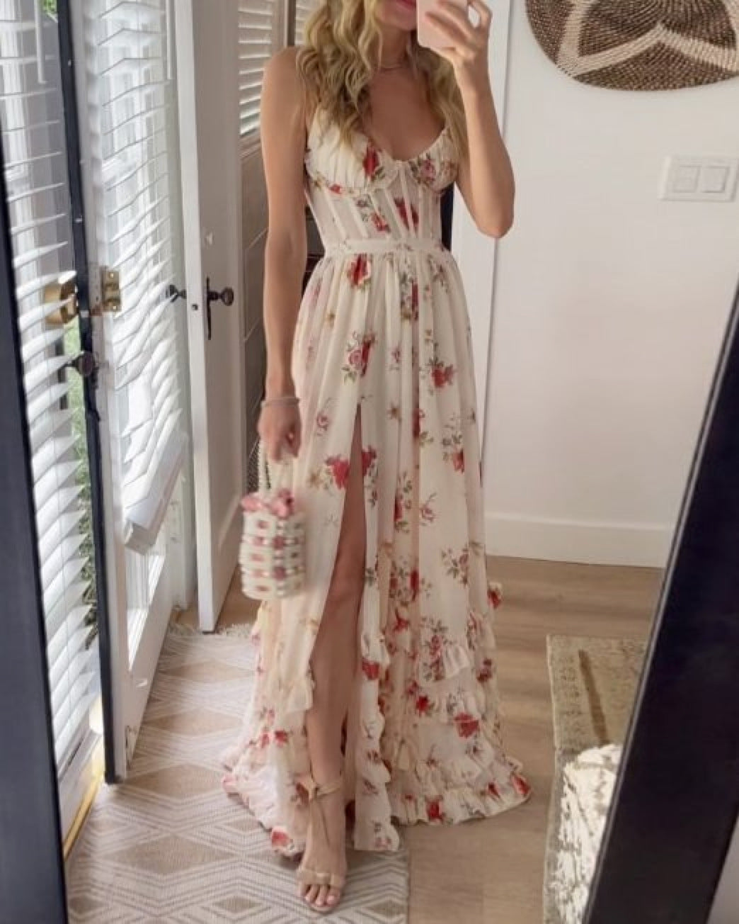 WW | Bedrucktes Strandurlaub Langrock Kleid