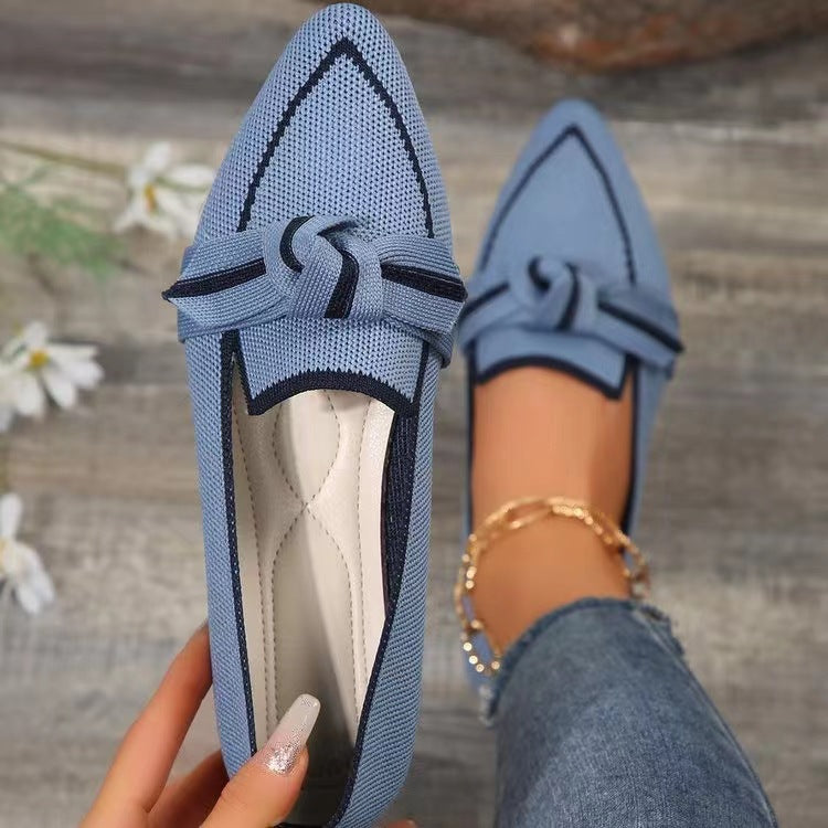 Damen Slip-On Mokassins mit elegantem Knoten-Detail WW