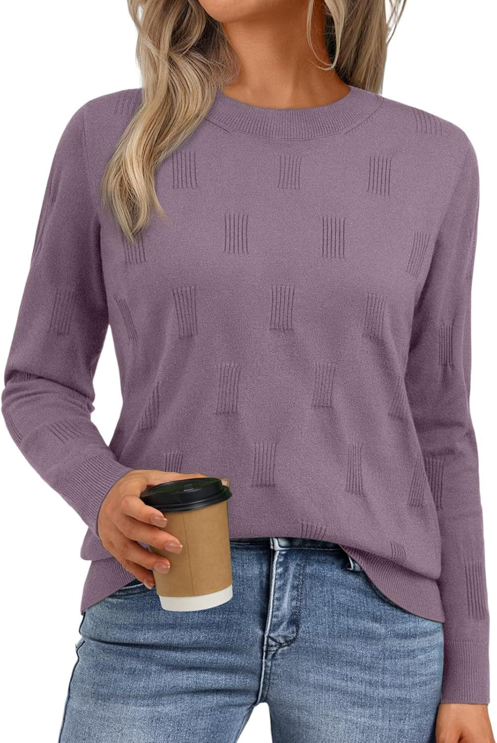 Damen Strickpullover mit strukturiertem Muster und lässigem Schnitt WW