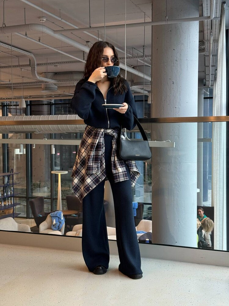 Damen Strickanzug mit Reißverschluss WW