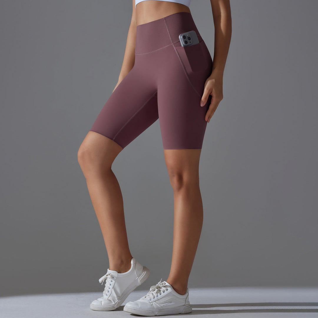 Damen Rad-Shorts mit hohem Bund und praktischen Seitentaschen W&W Mode