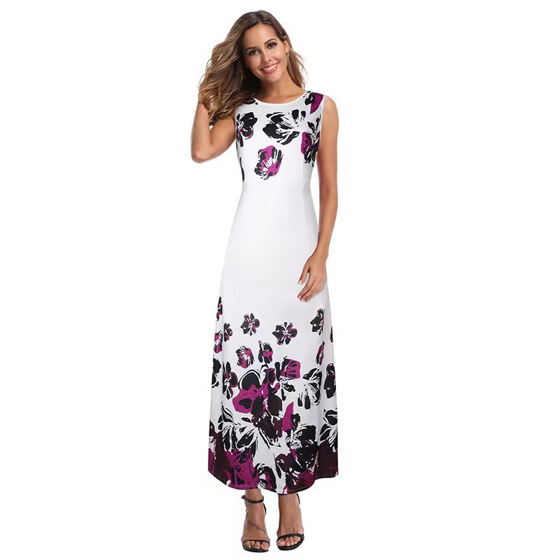 Damen Maxikleid mit floralem Print und praktischen Taschen WW
