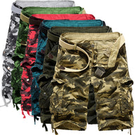 Herren Camo Cargo-Shorts mit mehreren Taschen und verstellbarem Bund WW