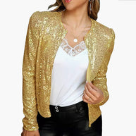 Damen Glitzernde Strickjacke WW