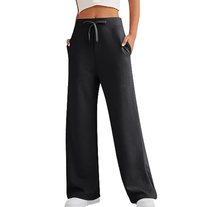 Damen Bequeme Freizeithosen mit weitem Bein WW