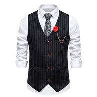 Herren Maß Anzugweste mit Nadelstreifen WW