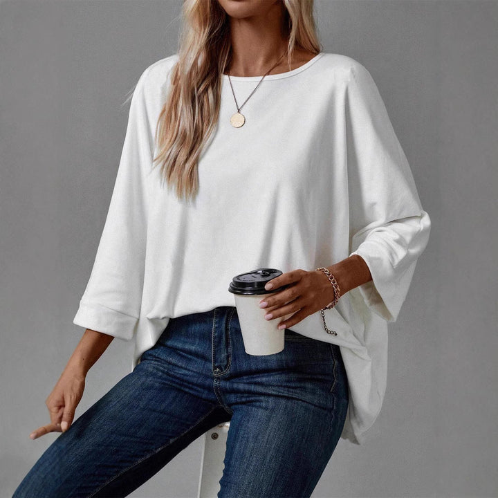 Damen lässiges Oversized T-Shirt mit weitem Schnitt und stylischem Rundhalsausschnitt W&W Mode