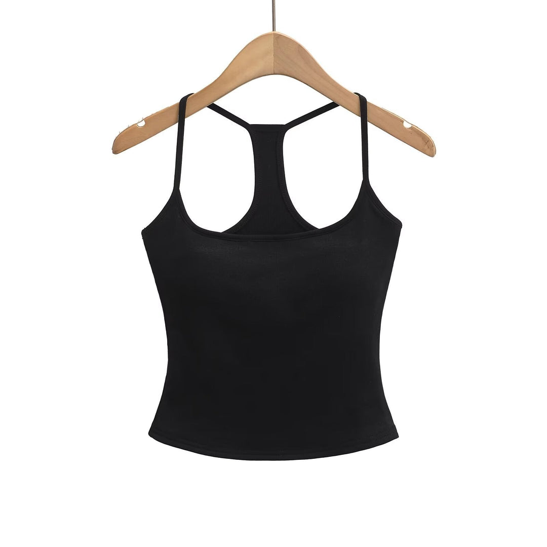 Damen Sportliches Trägershirt mit atmungsaktivem Material und deportivo Design W&W Mode