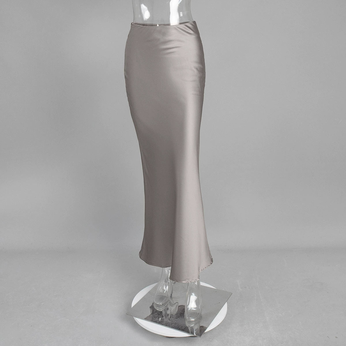 WW | Satin-Midi-Rock mit Fließendem Design für Damen