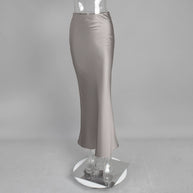 WW | Satin-Midi-Rock mit Fließendem Design für Damen