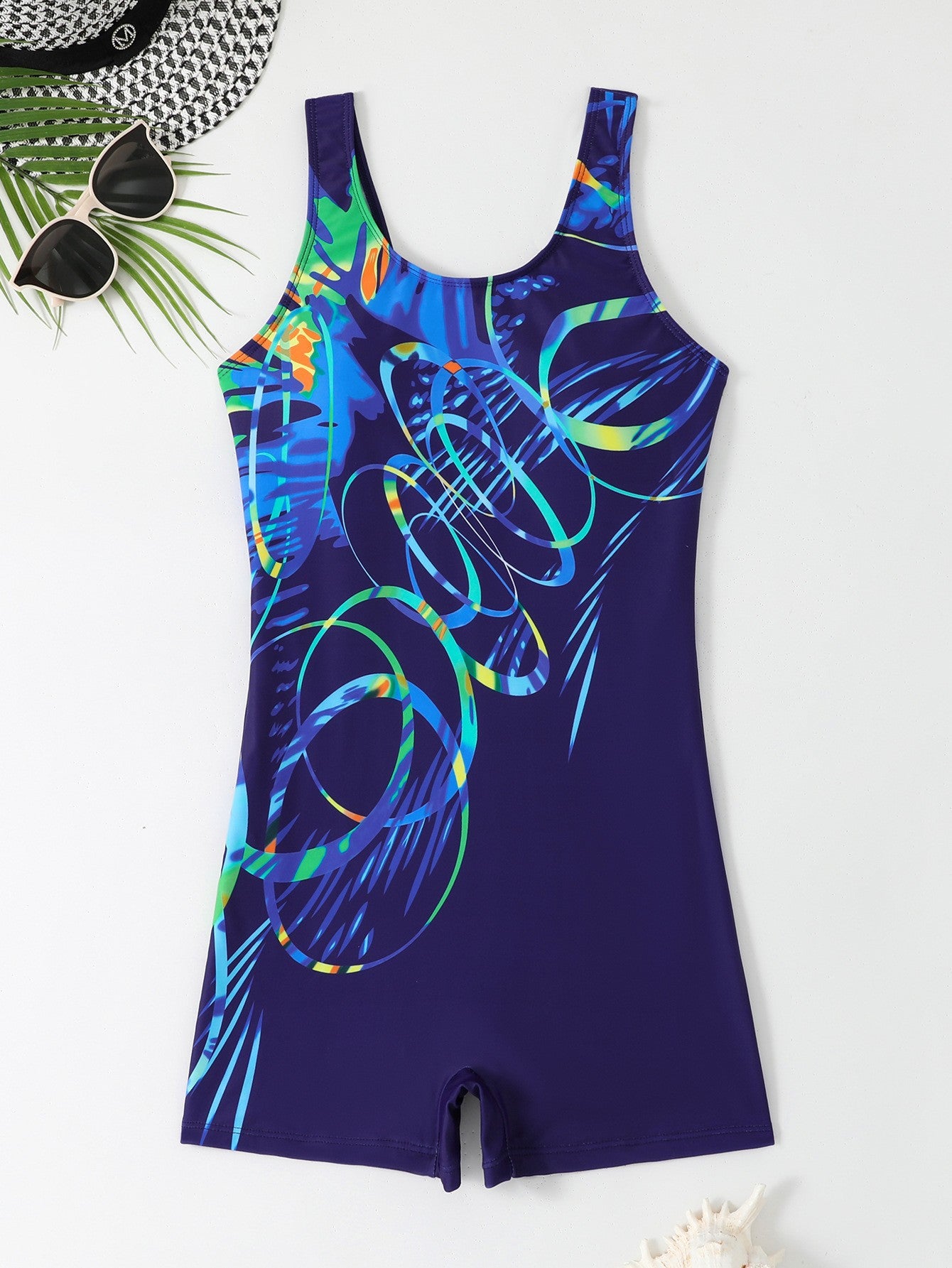 Damen Sportlicher Schwimmanzug mit trendigem grafischen Design und komfortabler Passform WW