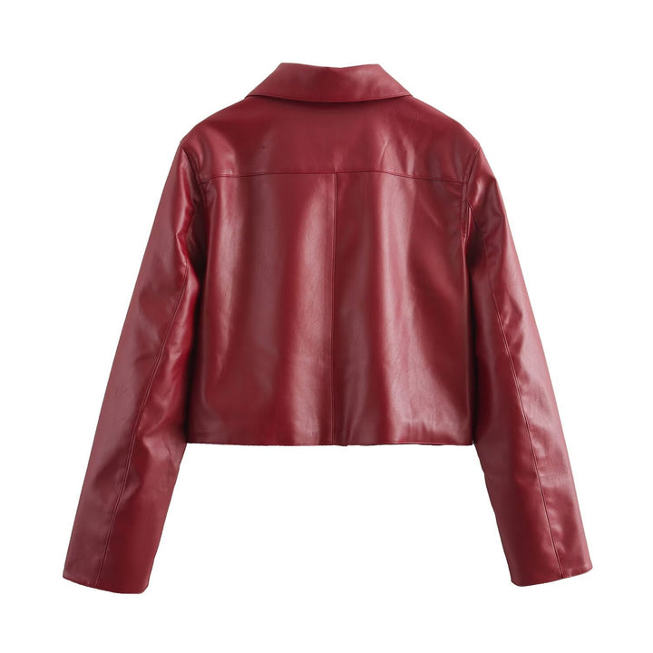 W&W Mode | Einfarbige Lederjacke