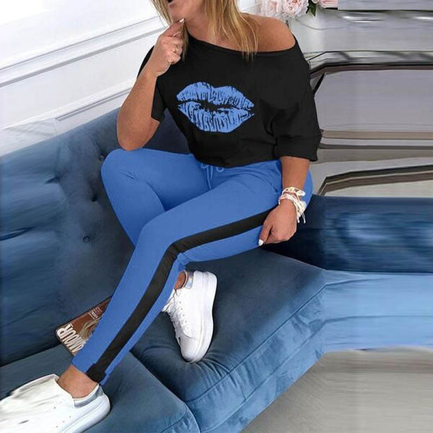 Damen Sportleggings im modernen Color-Block-Design mit elastischem Bund und hoher Taille WW
