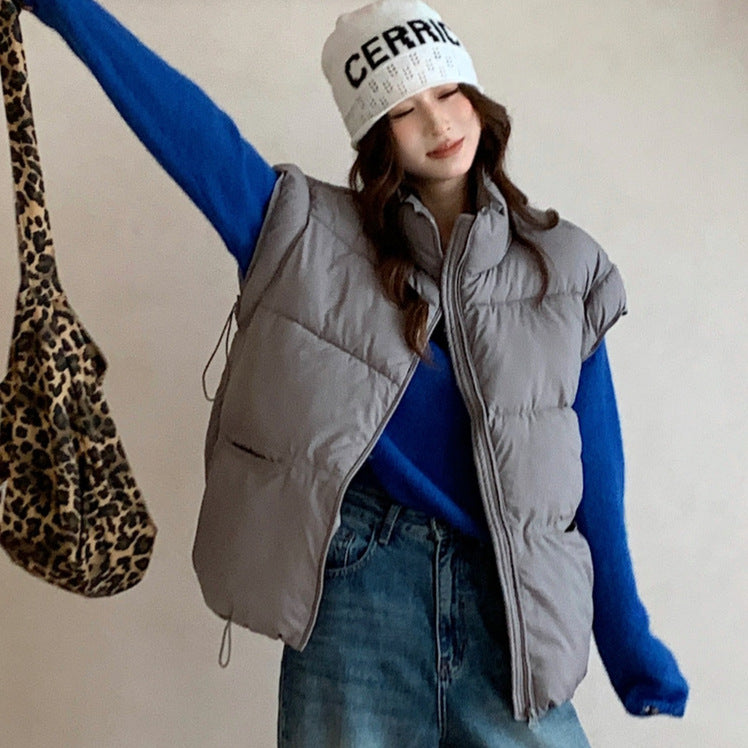 Damen Wattierte Freizeitweste mit hochabschließendem Kragen und praktischen Eingrifftaschen WW