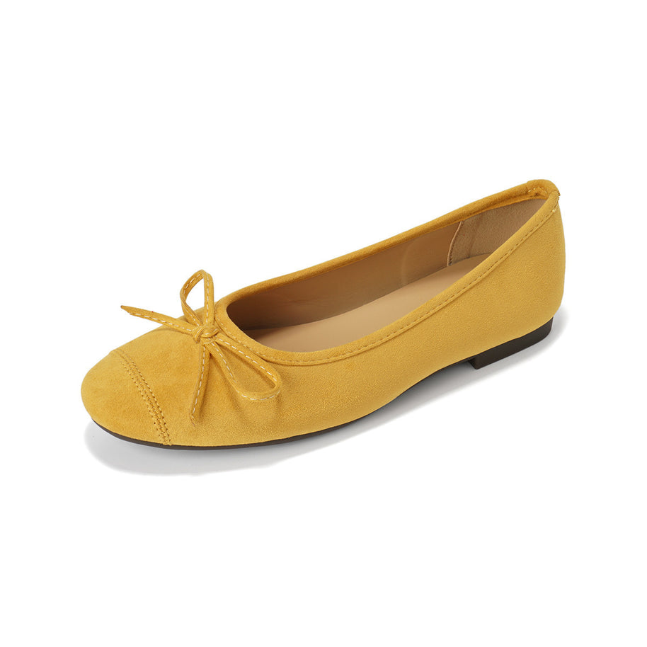 Damen Ballerinas mit verspielt eleganter Schleifenverzierung WW