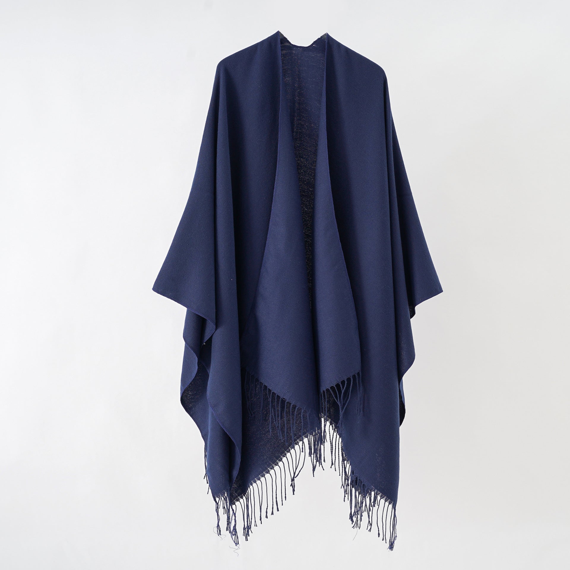 Damen modischer Fransen-Poncho aus weichem Material mit luxuriösem Fall WW