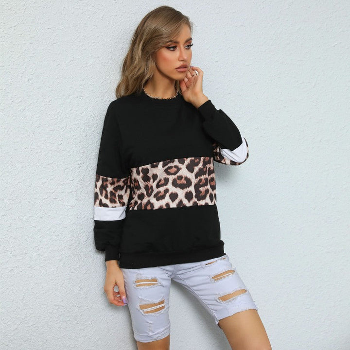 Damen Sweatshirt mit modernem Tiermuster und lässigem Schnitt W&W Mode