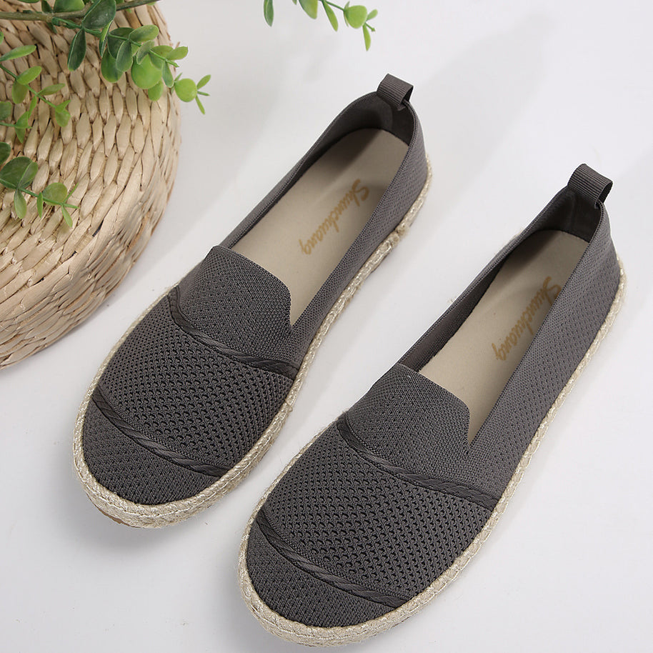 Damen Atmungsaktive Slipper-Espadrilles mit Jute-Details WW