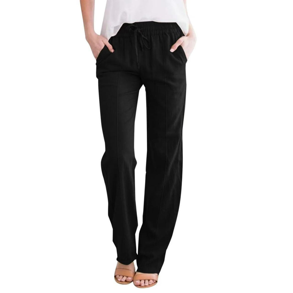 Damen Elastische Freizeithose mit Lockeren Schnitt und praktischen Taschen WW