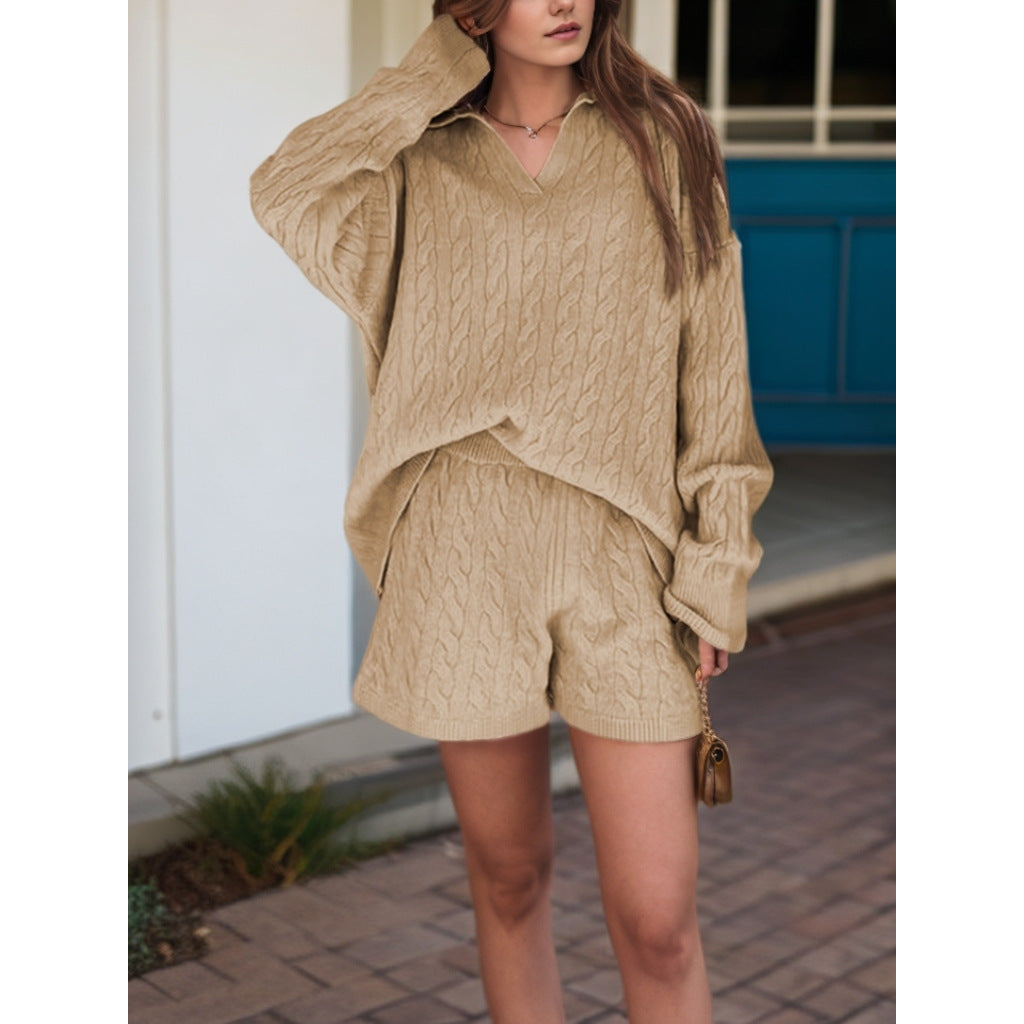 Damen bequeme Strickoberteil mit lässigem Schnitt und hochwertigen Details WW