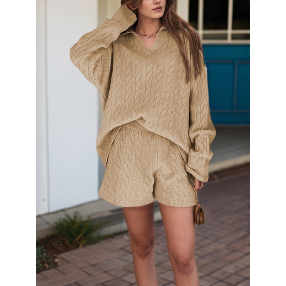 Damen bequeme Strickoberteil mit lässigem Schnitt und hochwertigen Details WW